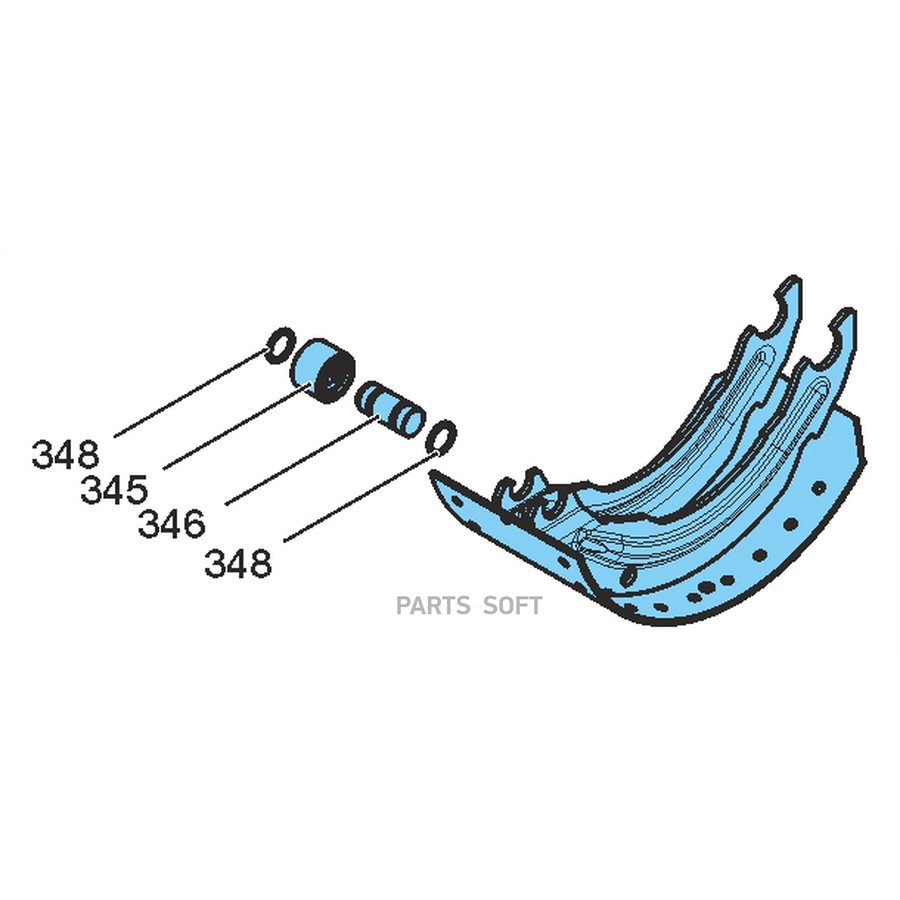 $ Колодка BPW 420*180 EcoPlus-2 / S7 _ c роликом /= 05.091.46.36.0S