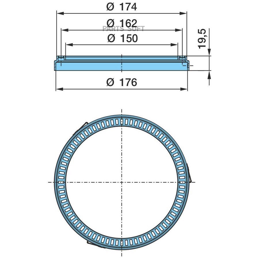 Кольцо ABS BPW / z80 _ SN3020 _ ?150-180 _ h-20mm _ EcoMaxx / Oe