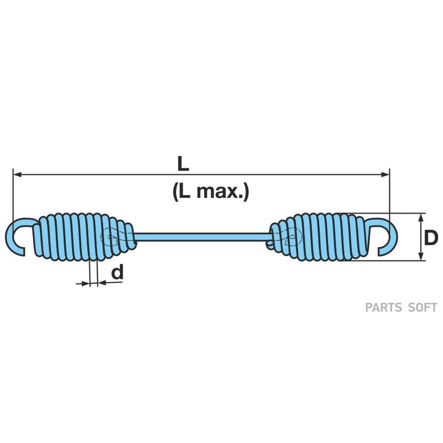Пружина BPW / колодки - Eco .  основная .SN42-. ?34-?5-268L / Oe 0539758030