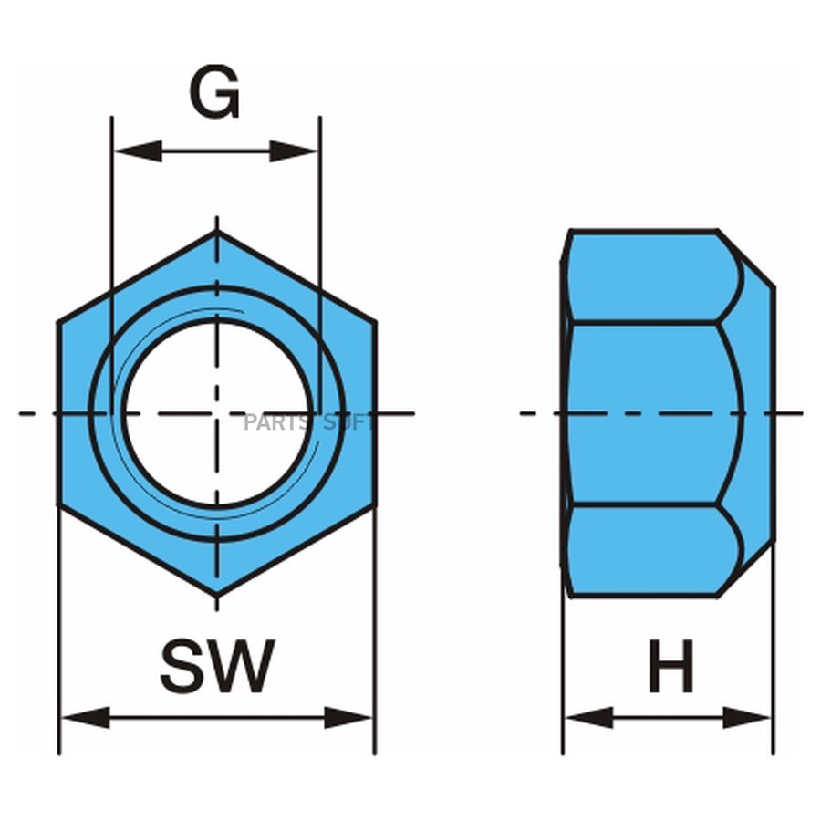 Гайка M36 H29 самоконтр.05VZ (OE)