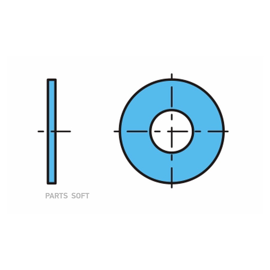 Шайба BPW / стремянки _ ?23 - ?38 - 3H _ A23 - DIN 125 _ Geomet-покрытие /  Oe