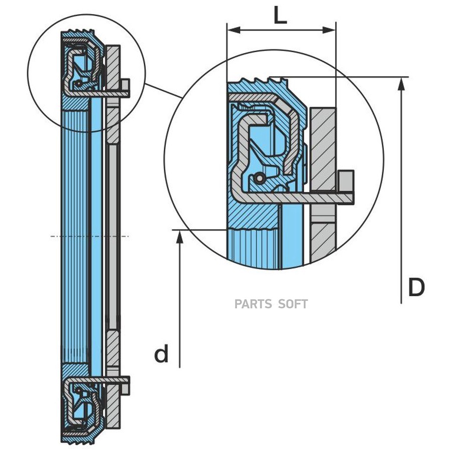 Сальник BPW / ECOPlus3 . ?117- ?158- 15H  Oil seal /  0256647700