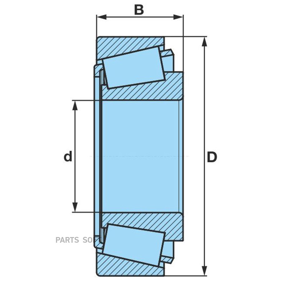 Подшипник ступицы / 33213 . ?65-?120-41H . наружный /  BPW 0264102200