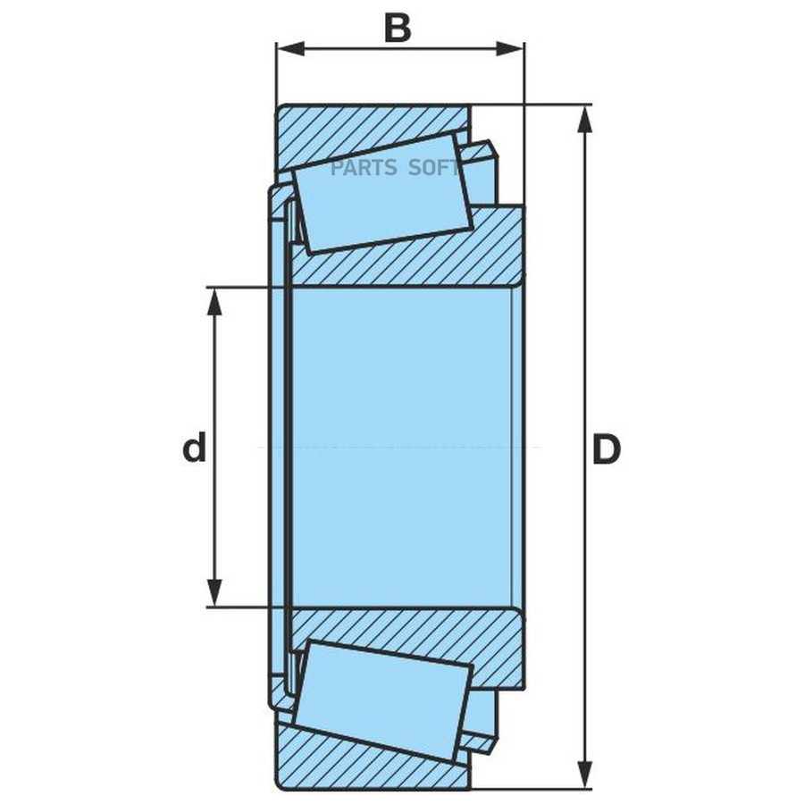 Подшипник 9т ступицы / 33116 . ?80-?130-38H . внутренний /  BPW 0264102400