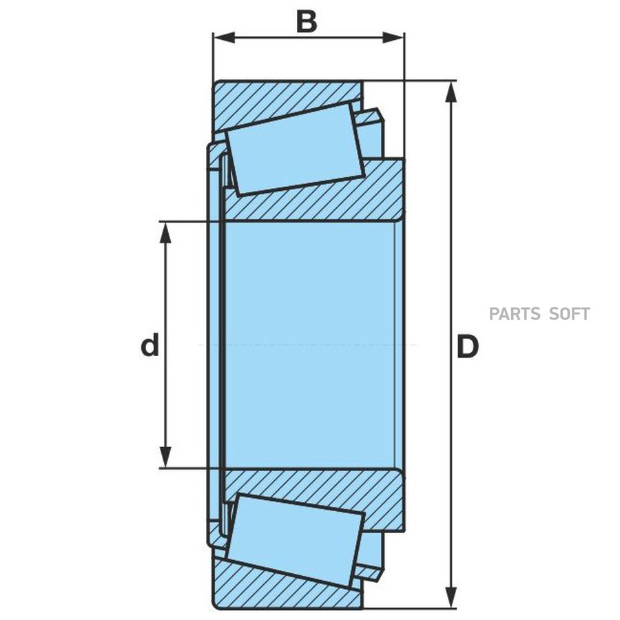 Подшипник 16т ступицы / 32222 . ?110-?200-59H . внутренний /  BPW 0264102600