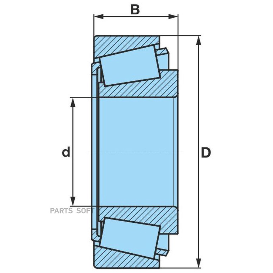 $ Подшипник ступицы / 32219 . ?95-?170-47H . внутренний /  BPW 0264102800