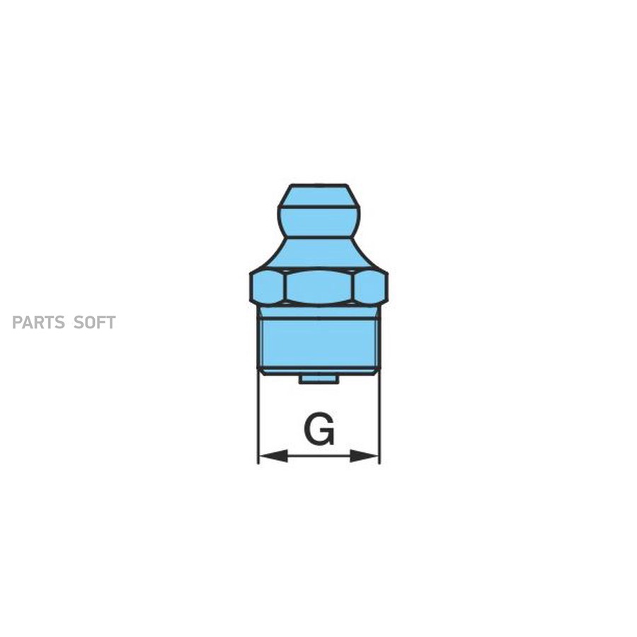 Масленка / смазочный ниппель _ 10*1-  0* _ AS _ DIN71412 / BPW 0268500602