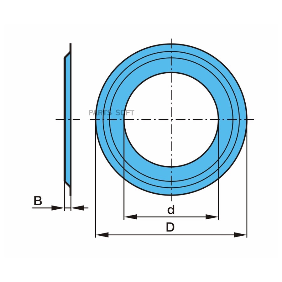 Кольцо BPW / маслоотр подш -33116 . Conv- 8т . ?84-?129-0.5h-5.5H /  Oe