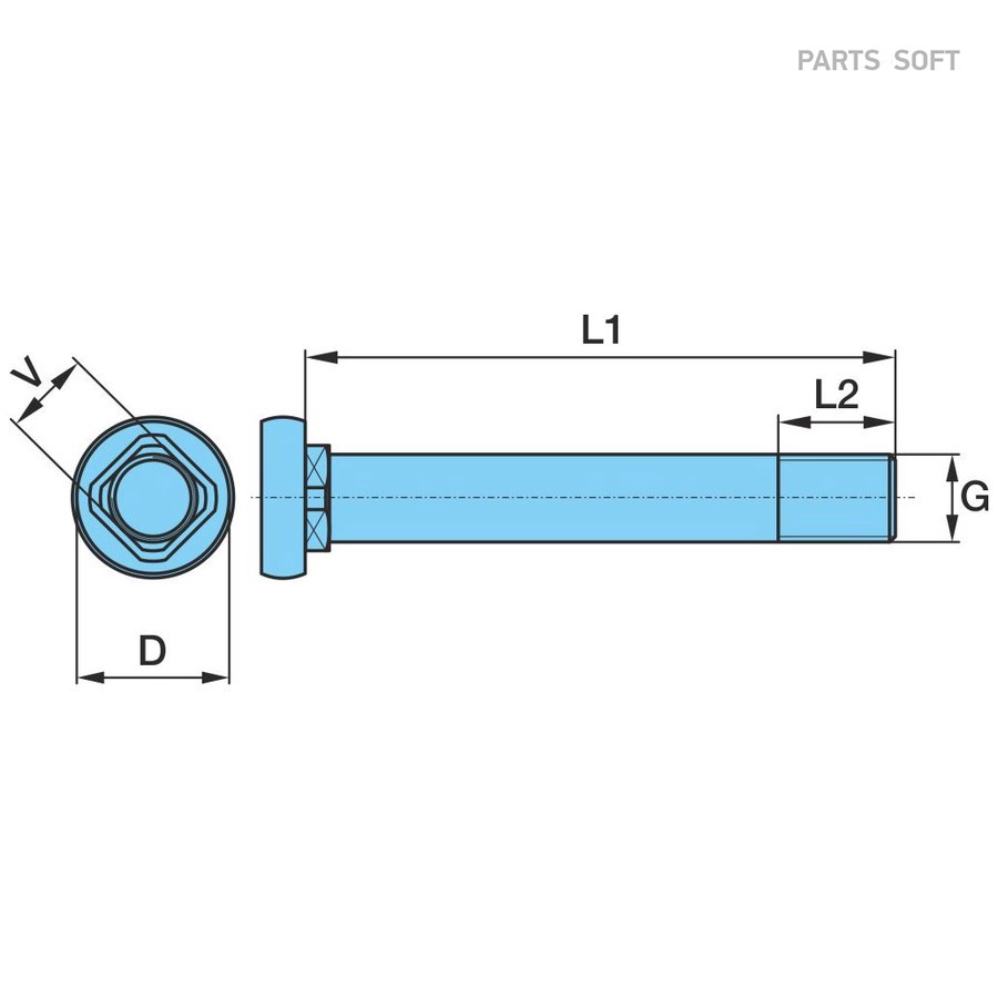 Болт BPW (с гайкой M30*2) 200L _8.8_ 30-?52/ =03.341.05.09.0+0326015020