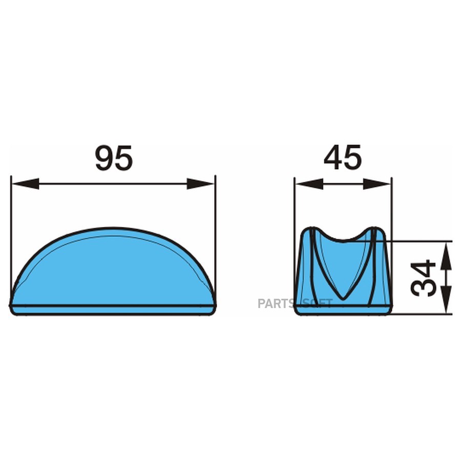 $ Сегмент стремянки BPW / AK100 _ 45B*95L*41H _ ?120 - ?150 /