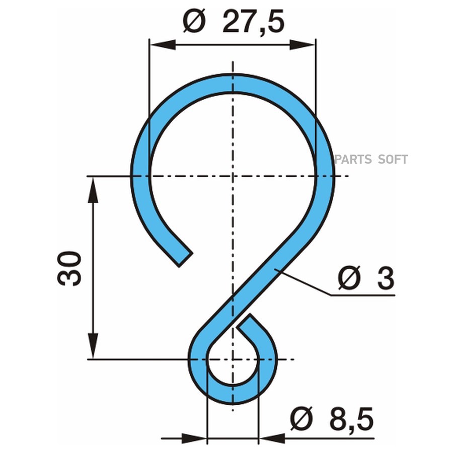 $ Кольцо S-образное держатель ролика колодки