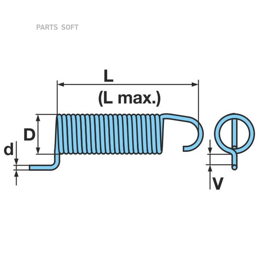Стяжная пружина L= 84-132   DM=21 ?=2,8