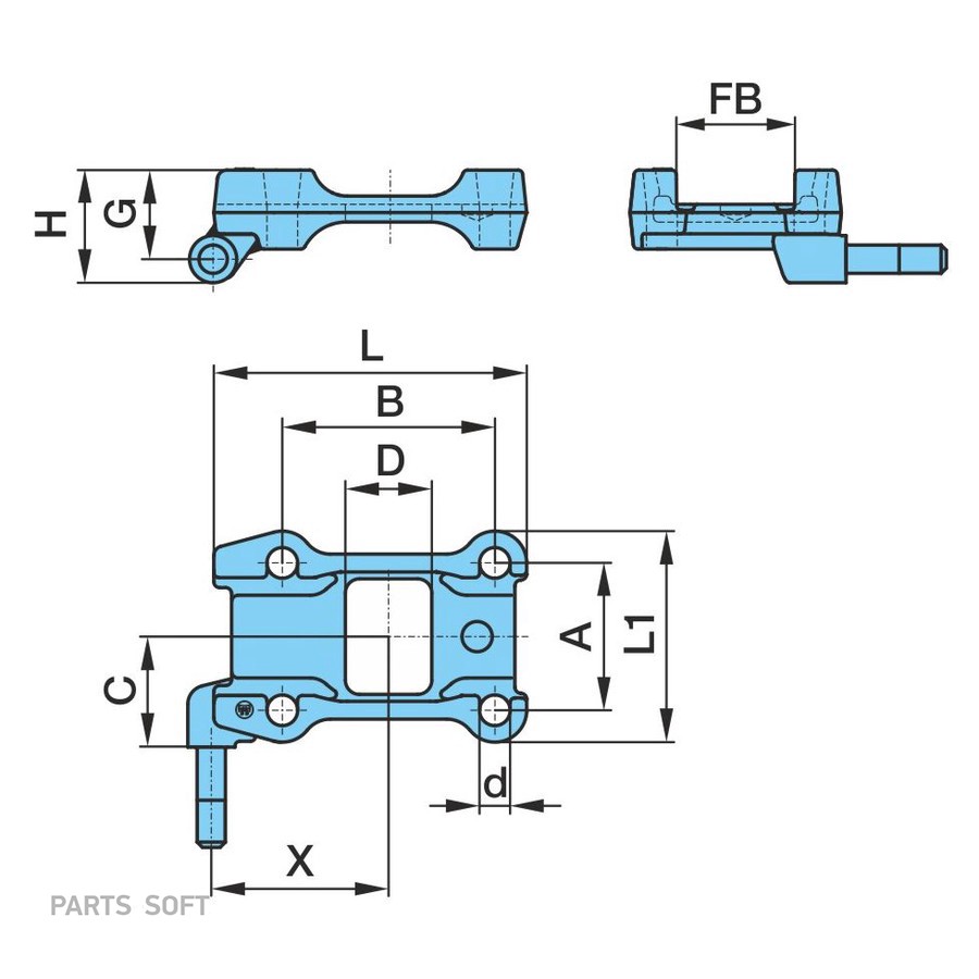 $ Опорная пластина рессоры, справа F150    LI2